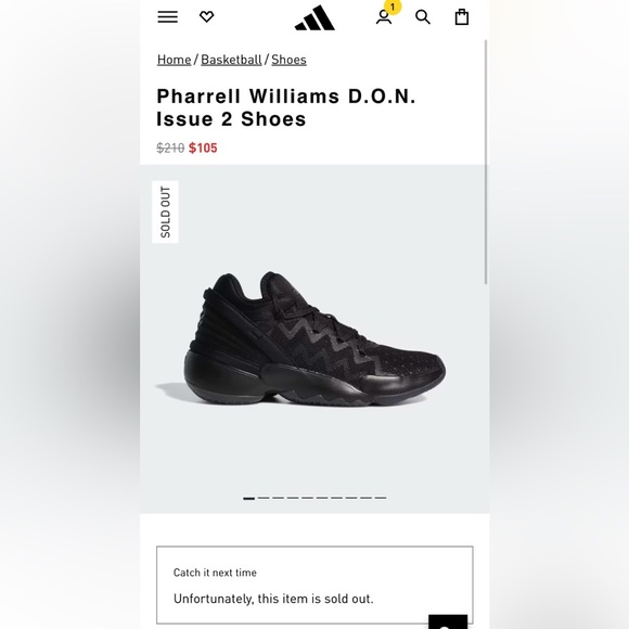 NWT Adidas Bounce DON Issue 2 Basketball GX0041 Lace up All Black Sneaker/Shoe 6 - Picture 3 of 17